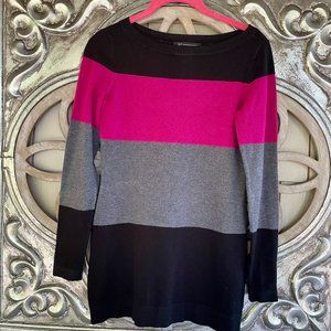 Petite Fall Tricolor Knit Long Top- Size P